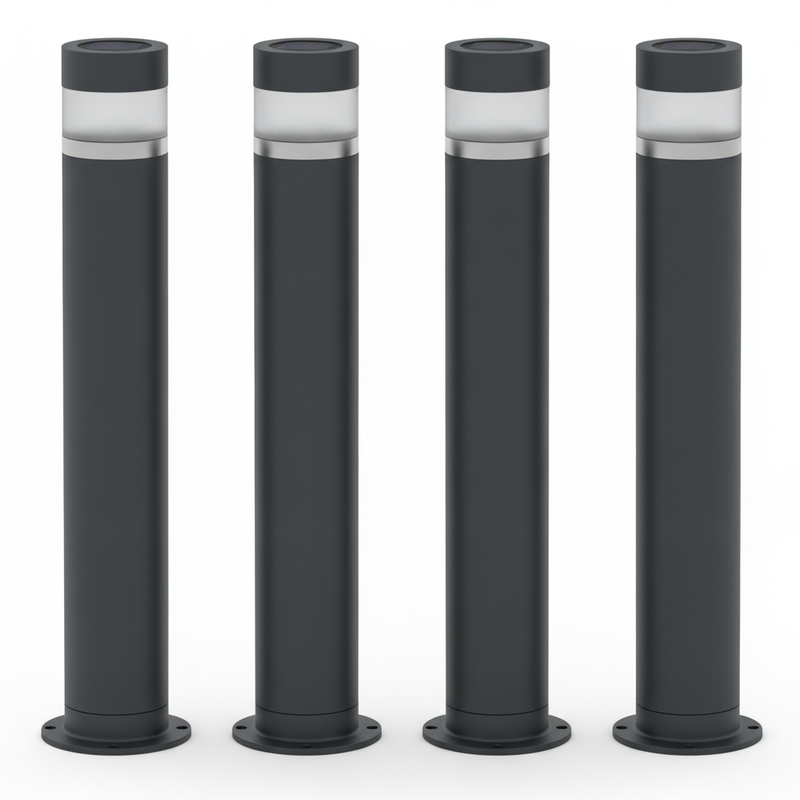 Verge Solar Bollard Lights, Set of 4