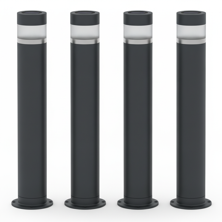 Verge Solar Bollard Lights, Set of 4