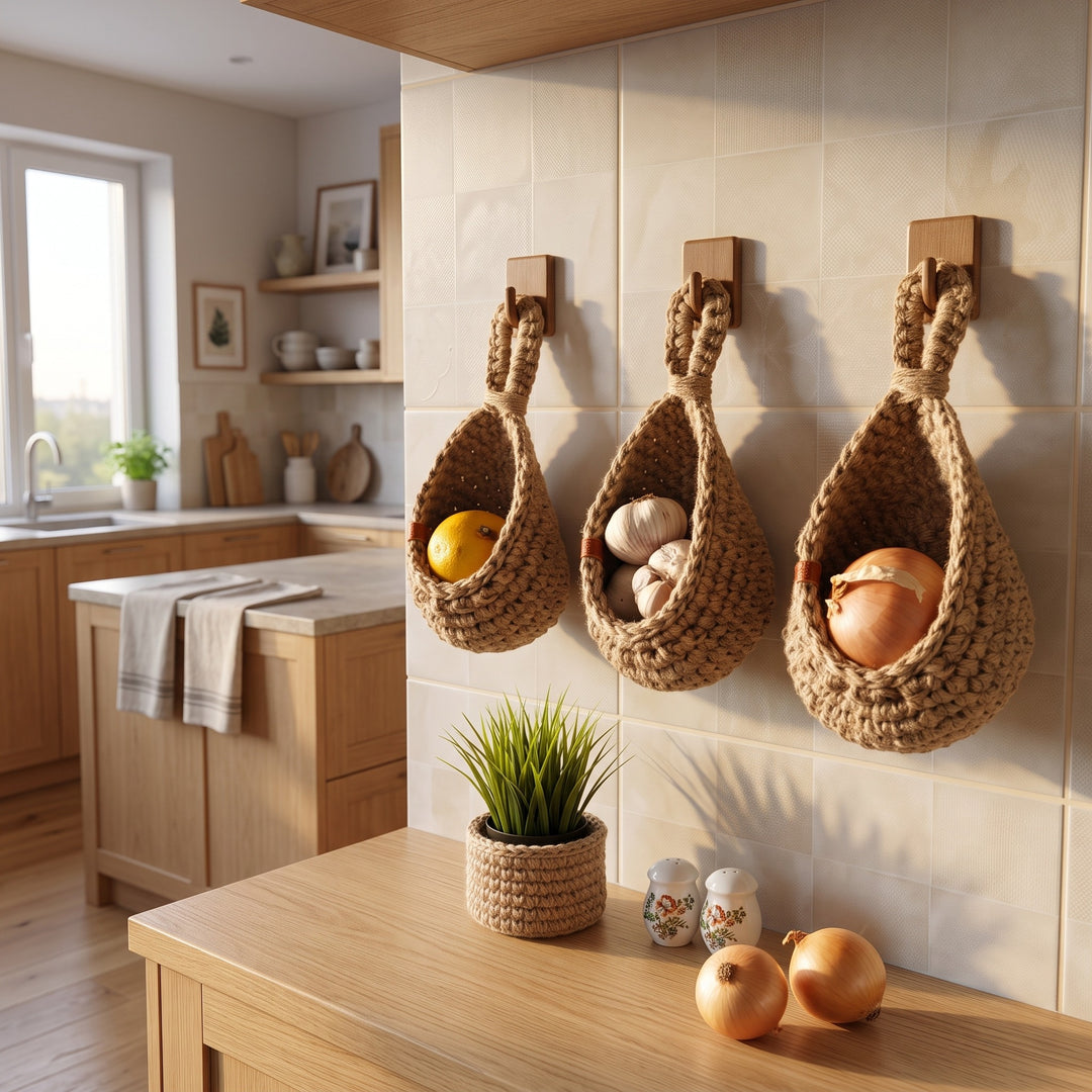 Wall Hanging Storage Basket - Teardrop Holder