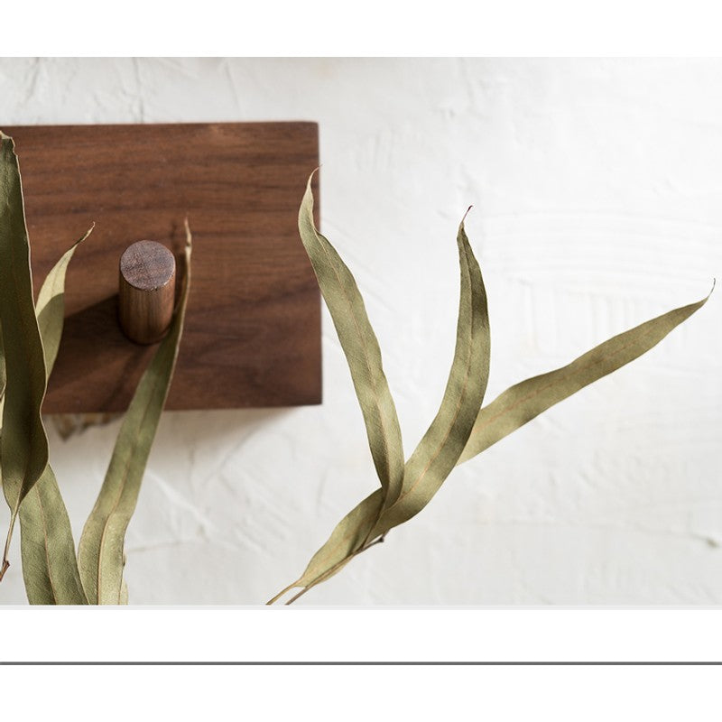 Wall Hook Rack - Minimalist with Integrated Wooden Hooks