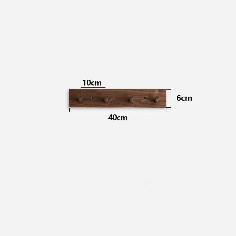 Wall Hook Rack - Minimalist with Integrated Wooden Hooks