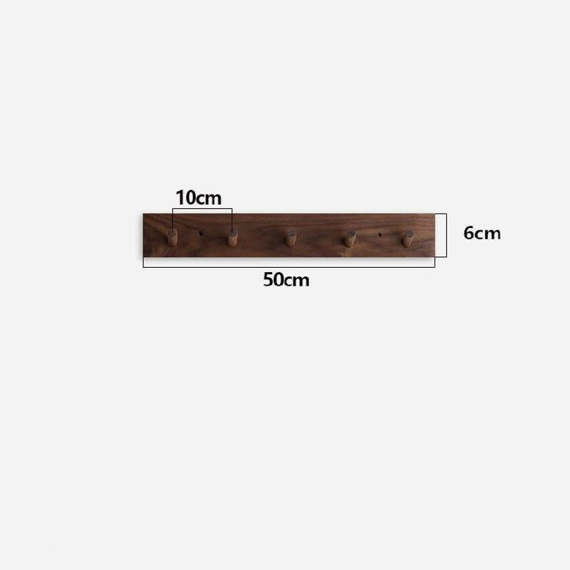 Wall Hook Rack - Minimalist with Integrated Wooden Hooks
