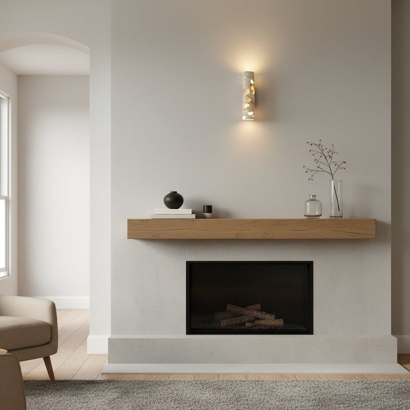 Wall Lamp - Column Shade with Cut-Through Openings