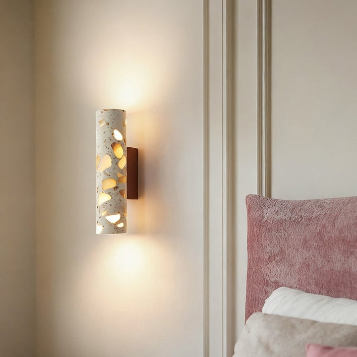 Wall Lamp - Column Shade with Cut-Through Openings