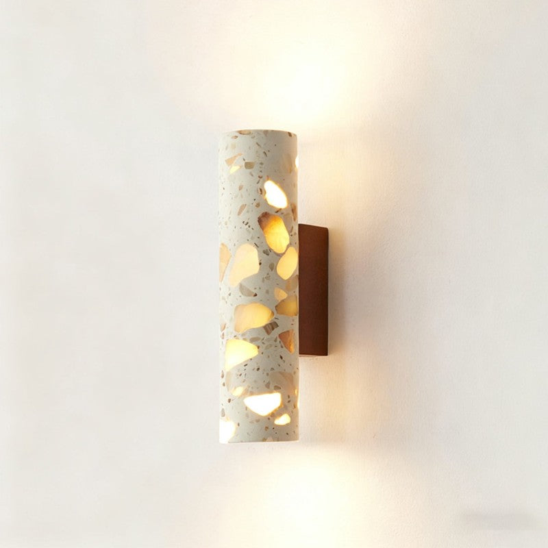 Wall Lamp - Column Shade with Cut-Through Openings