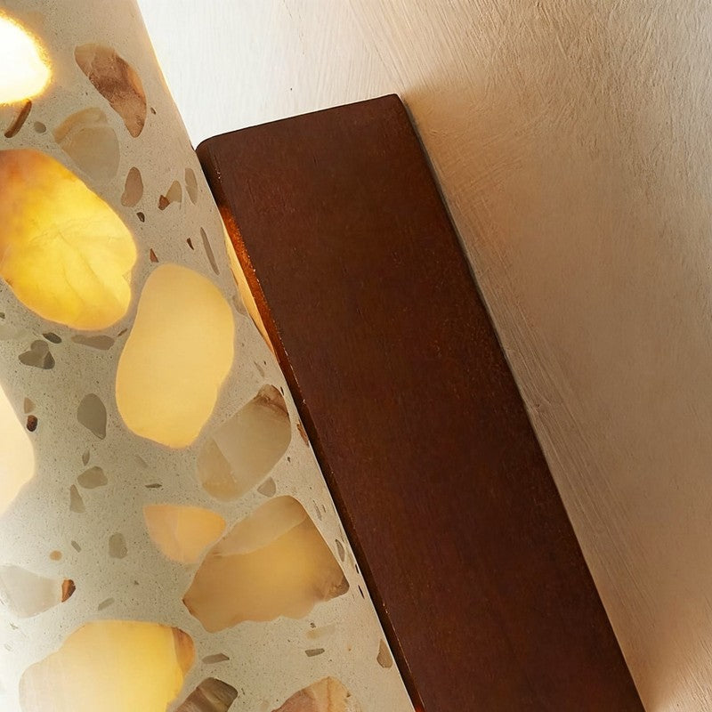 Wall Lamp - Column Shade with Cut-Through Openings