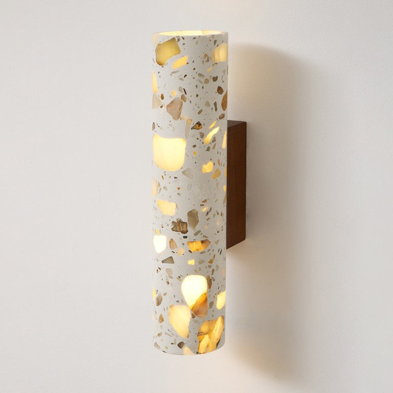 Wall Lamp - Column Shade with Cut-Through Openings