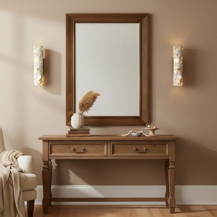 Wall Lamp - Column Shade with Cut-Through Openings