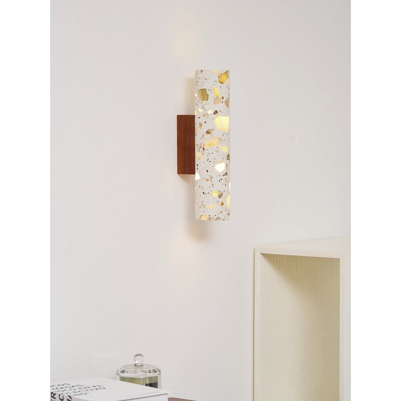 Wall Lamp - Column Shade with Cut-Through Openings