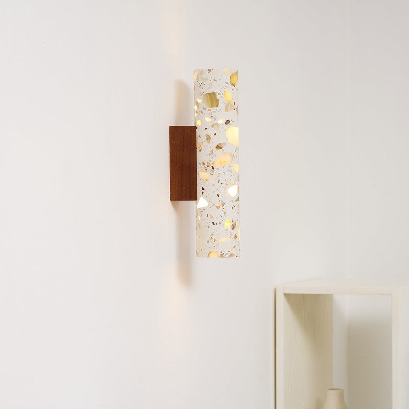 Wall Lamp - Column Shade with Cut-Through Openings