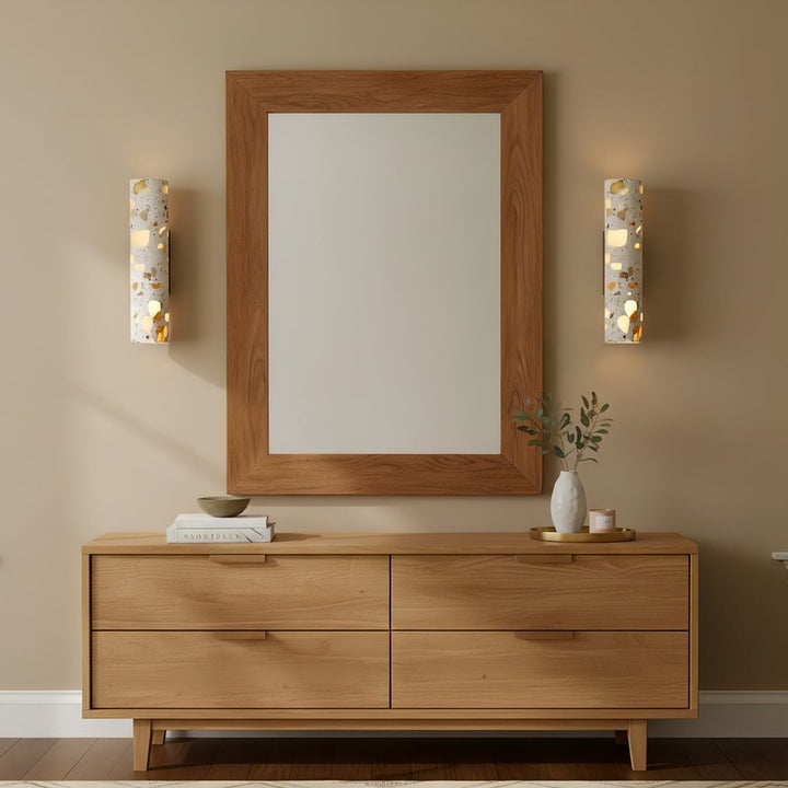 Wall Lamp - Column Shade with Cut-Through Openings