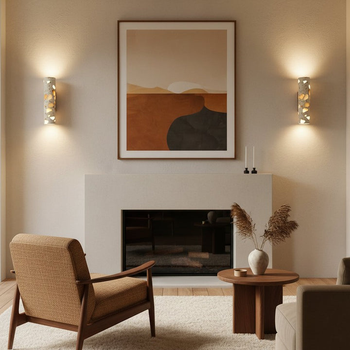 Wall Lamp - Column Shade with Cut-Through Openings