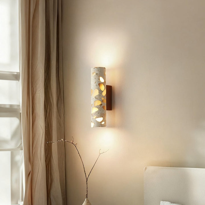 Wall Lamp - Column Shade with Cut-Through Openings