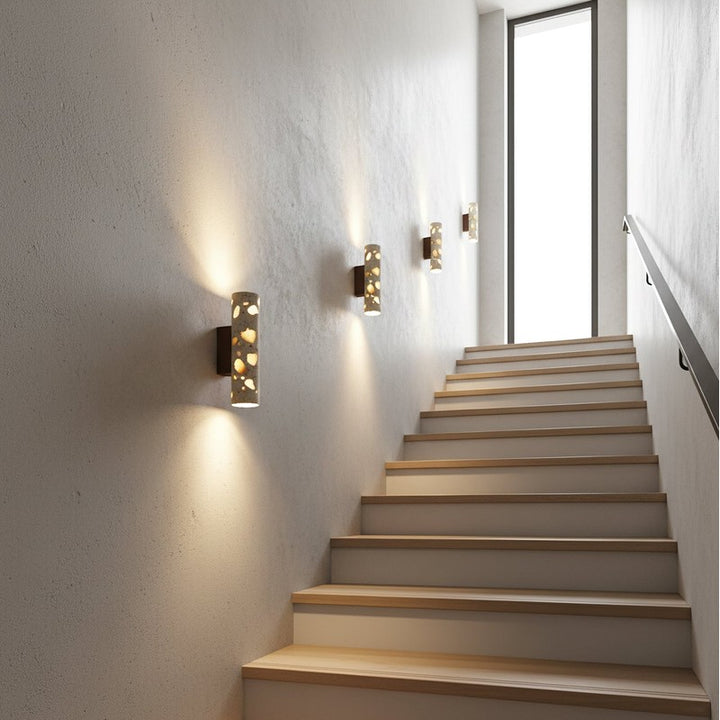 Wall Lamp - Column Shade with Cut-Through Openings