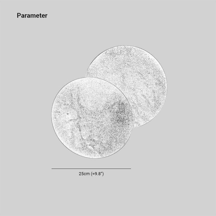 Wall Lamp - Round Moon with Overlapping Discs