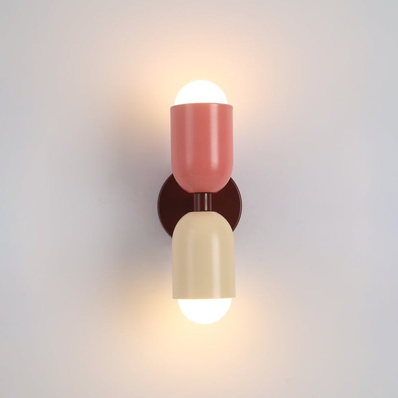 Wall Lamp with Double Cylindrical Holders - Matte Finish