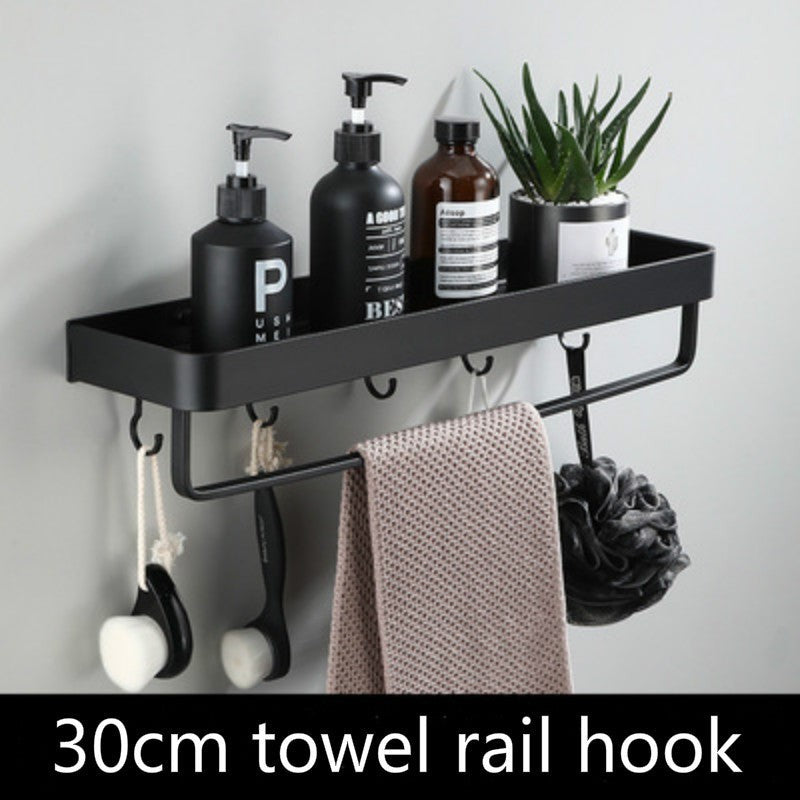 Wall-mounted Bathroom Shelf with Towel Bar