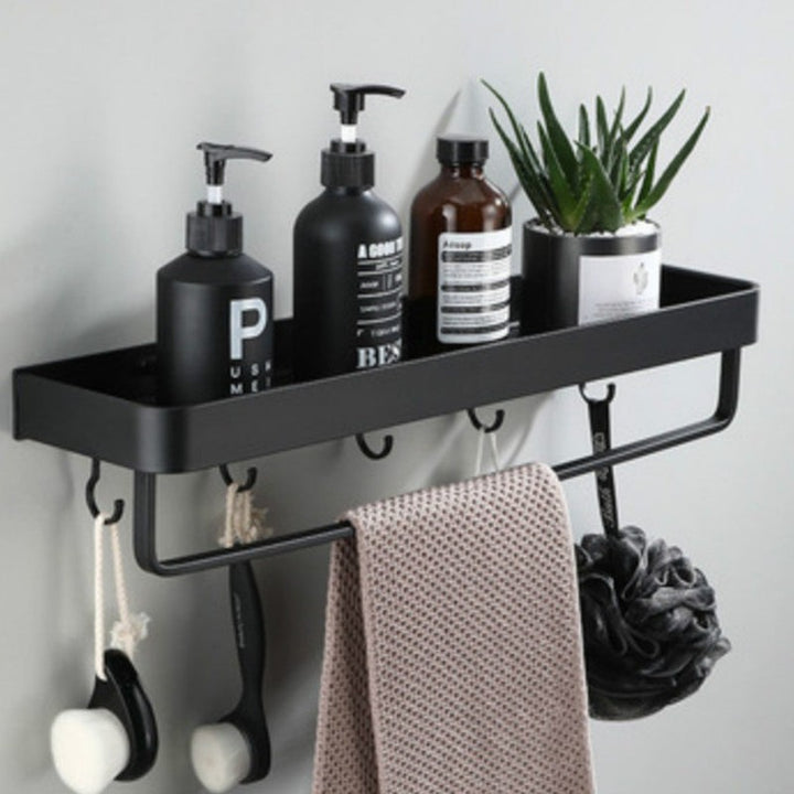 Wall-mounted Bathroom Shelf with Towel Bar