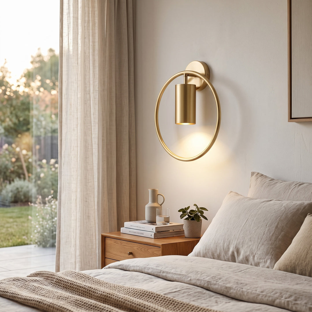 Wall Mounted Sconce Lamp - Cylinder Downlight in Ring Frame
