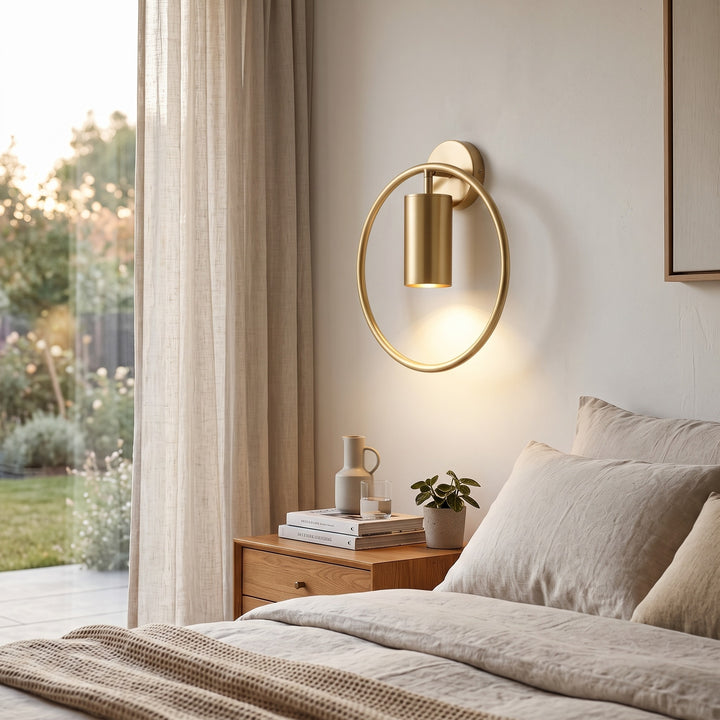 Wall Mounted Sconce Lamp - Cylinder Downlight in Ring Frame