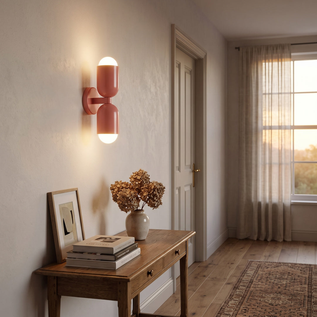 Wall Mounted Sconce Lamp Dual Cylinder Shade