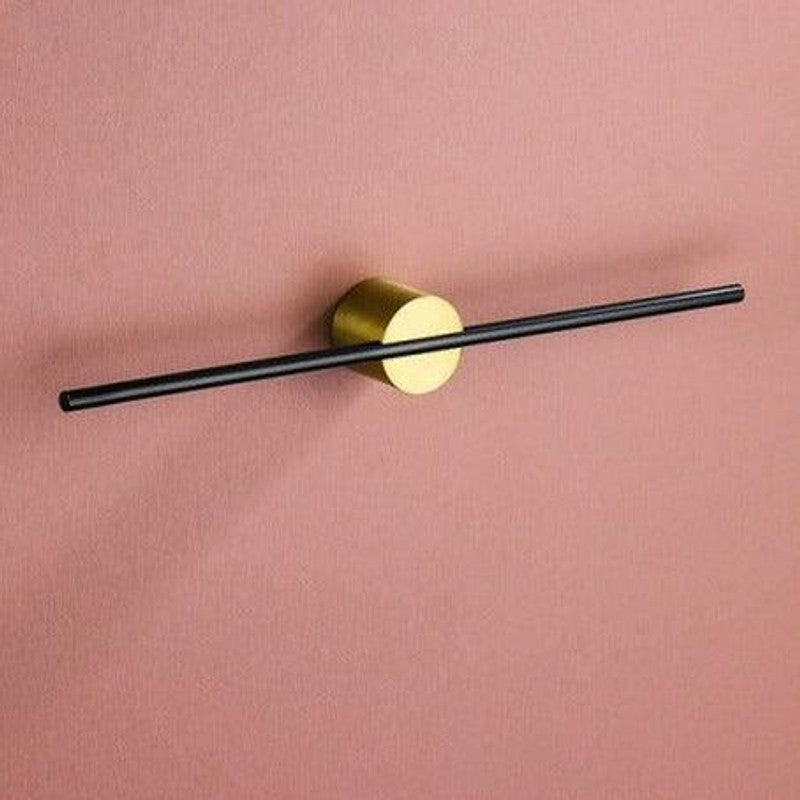 Wall-Mounted Towel Bar - Horizontal Mounting Bar with Round Base