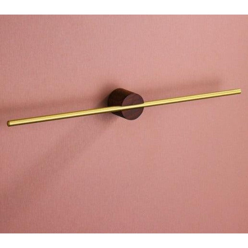Wall-Mounted Towel Bar - Horizontal Mounting Bar with Round Base