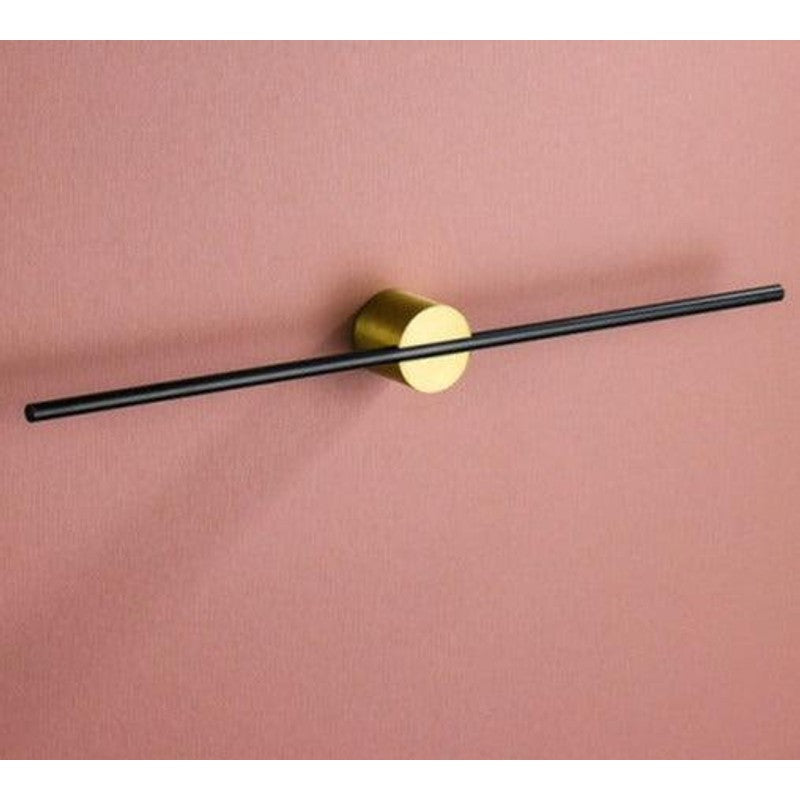 Wall-Mounted Towel Bar - Horizontal Mounting Bar with Round Base