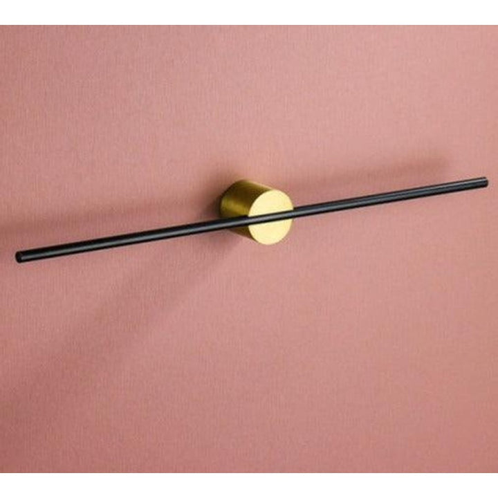 Wall-Mounted Towel Bar - Horizontal Mounting Bar with Round Base