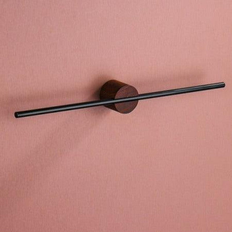 Wall-Mounted Towel Bar - Horizontal Mounting Bar with Round Base