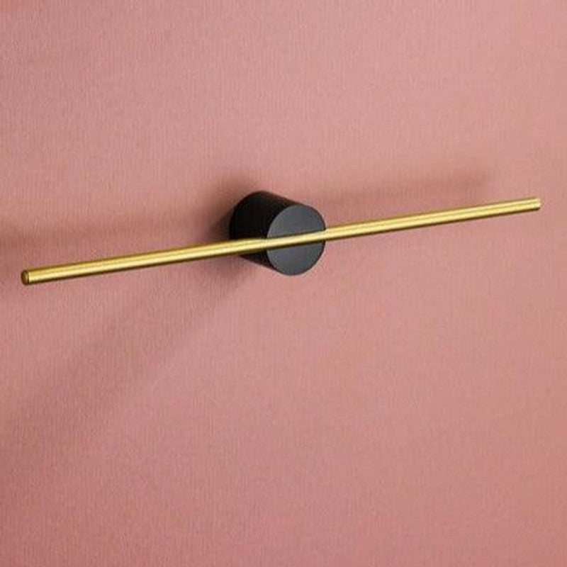 Wall-Mounted Towel Bar - Horizontal Mounting Bar with Round Base
