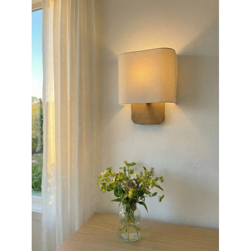 Wall Sconce - Fabric Shade with Metal Base