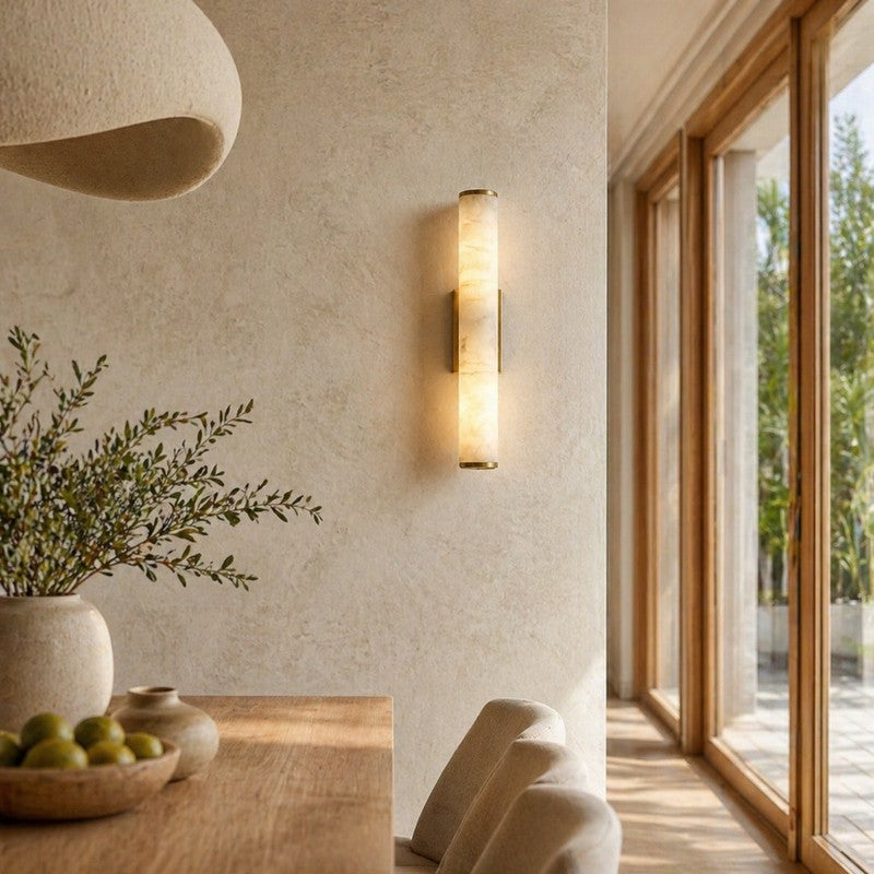 Wall Sconce with Cylindrical Shade - Minimalist LED Light Fixture
