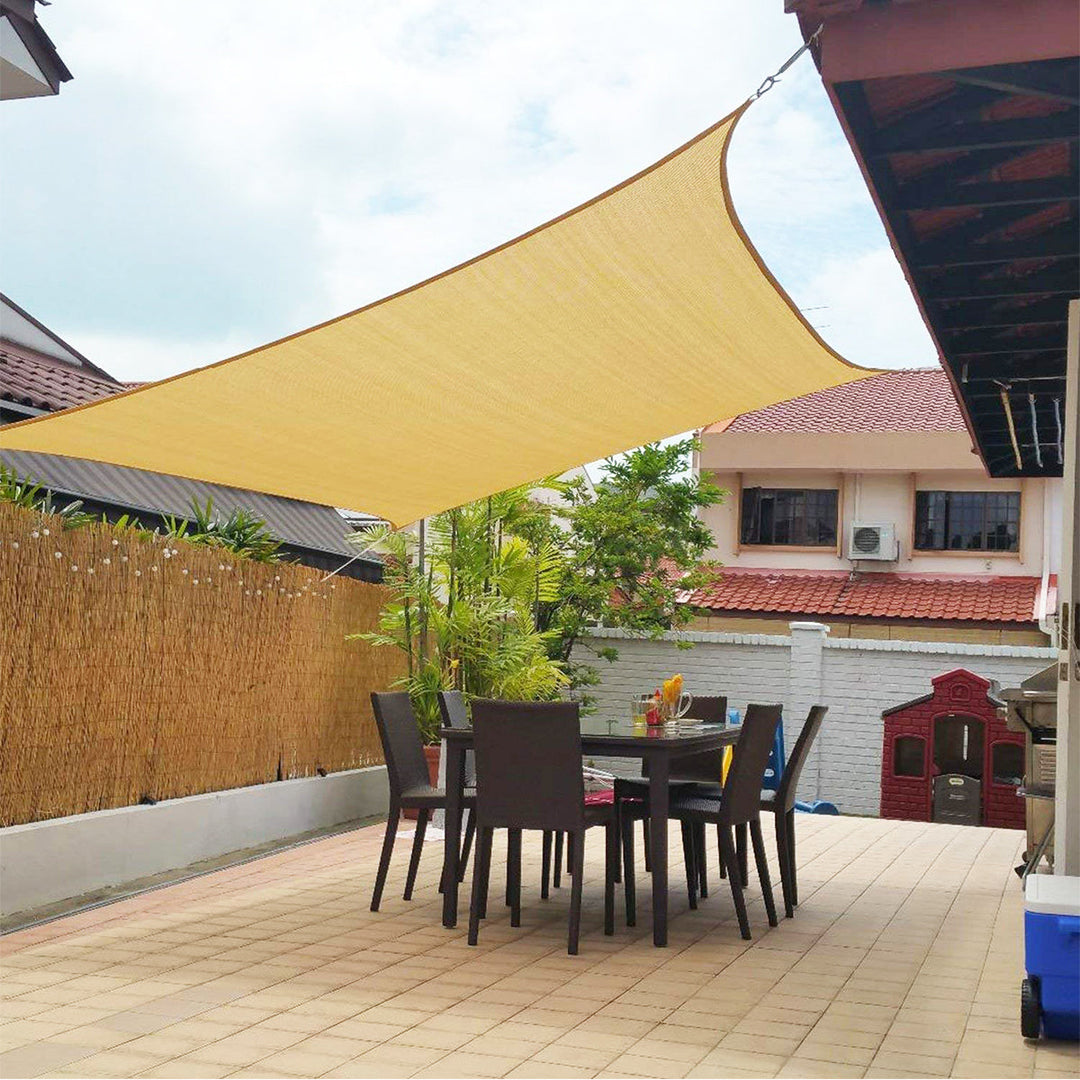 Water-Resistant Shade Sail in Beige