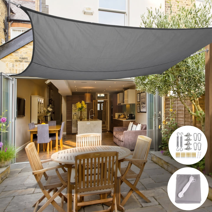Water-Resistant Shade Sail styled in a home interior