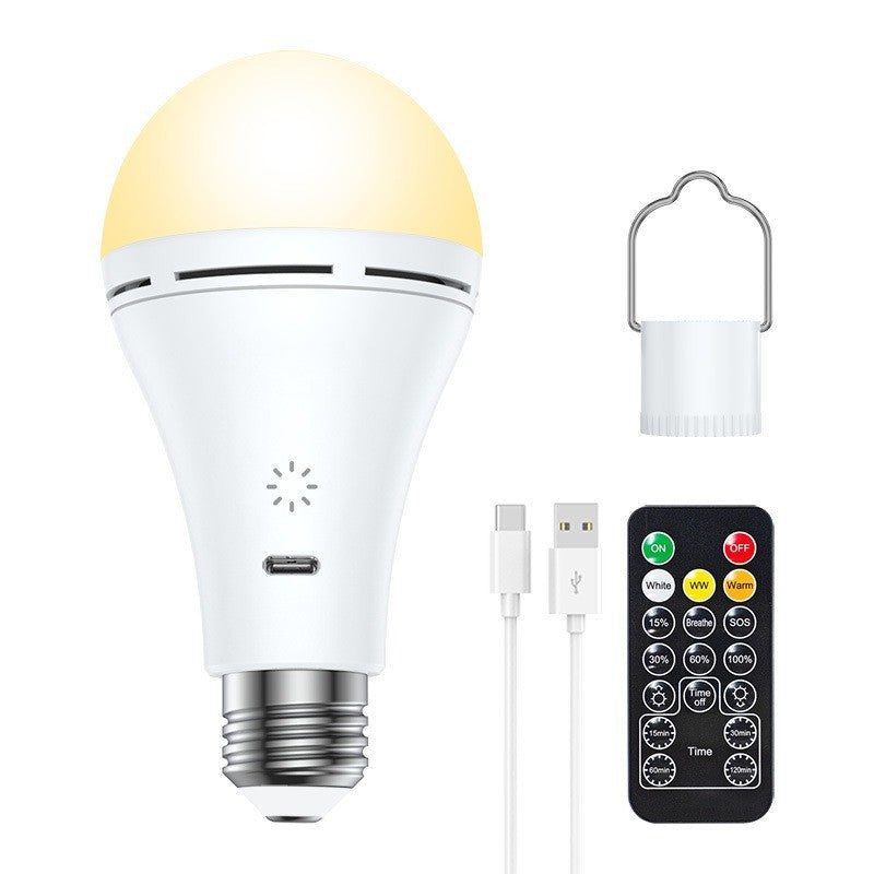 Wireless USB Rechargeable LED Light Bulb - Remote and Touch Control