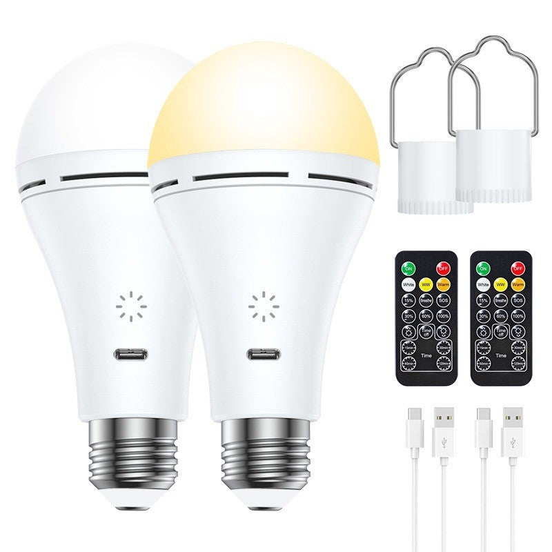 Wireless USB Rechargeable LED Light Bulb - Remote and Touch Control