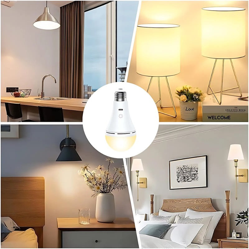 Wireless USB Rechargeable LED Light Bulb - Remote and Touch Control