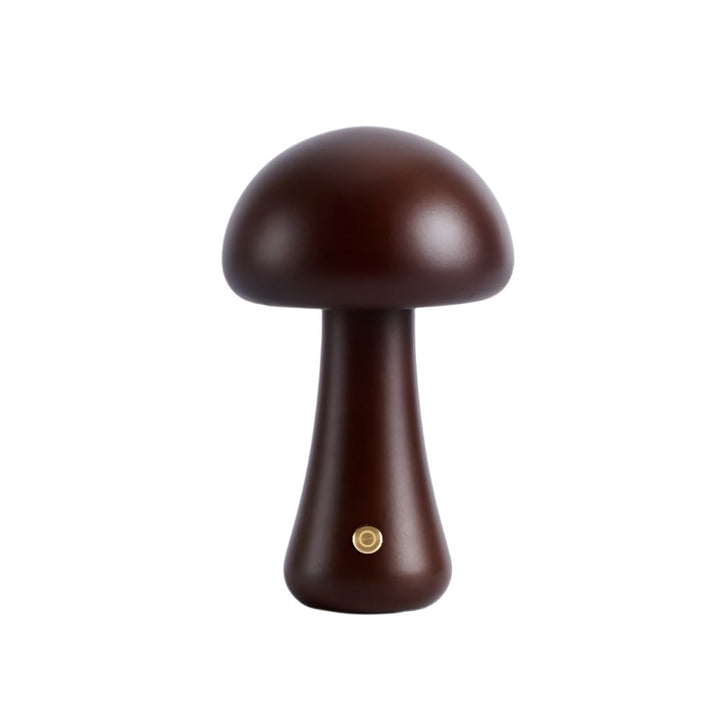 Wooden Mushroom Lamp in Walnut
