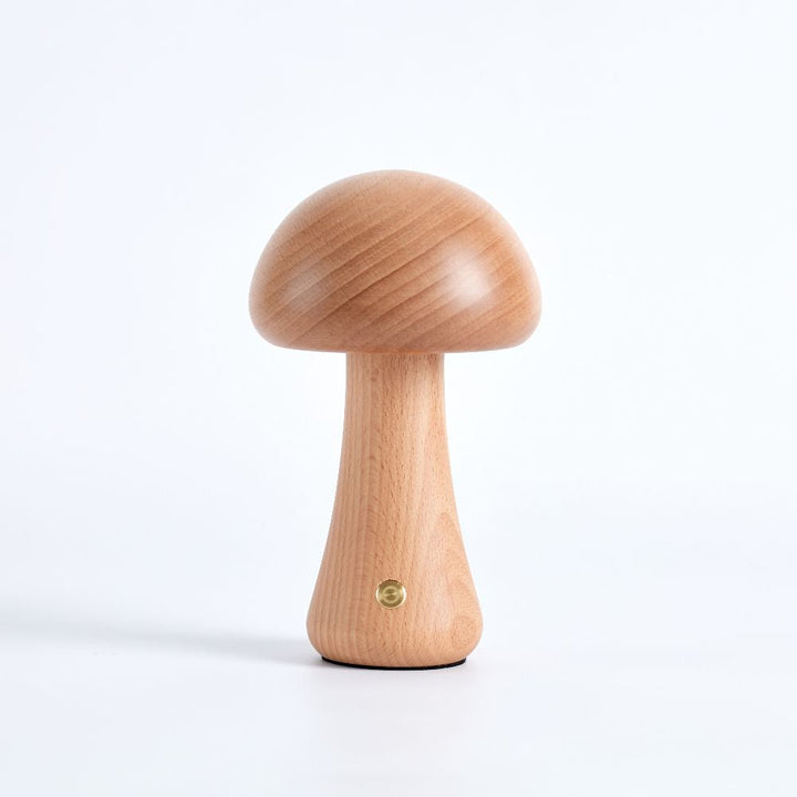 Wooden Mushroom Lamp in Oak