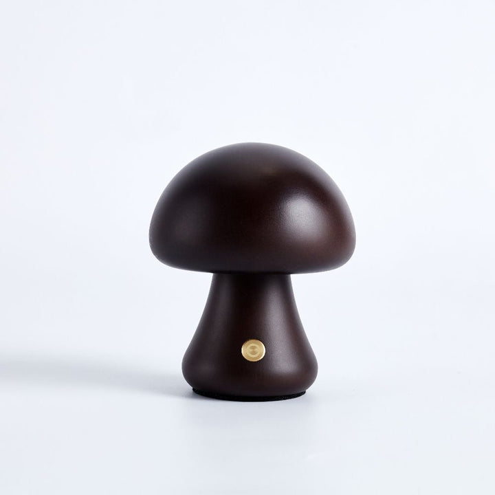 Wooden Mushroom Lamp in Walnut