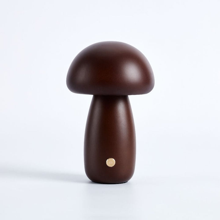 Wooden Mushroom Lamp in Walnut