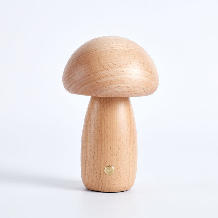 Wooden Mushroom Lamp in Oak