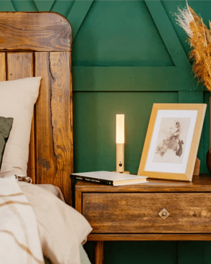 Wooden Rechargeable Wall Light | Cordless Motion Sensor Wall Sconce